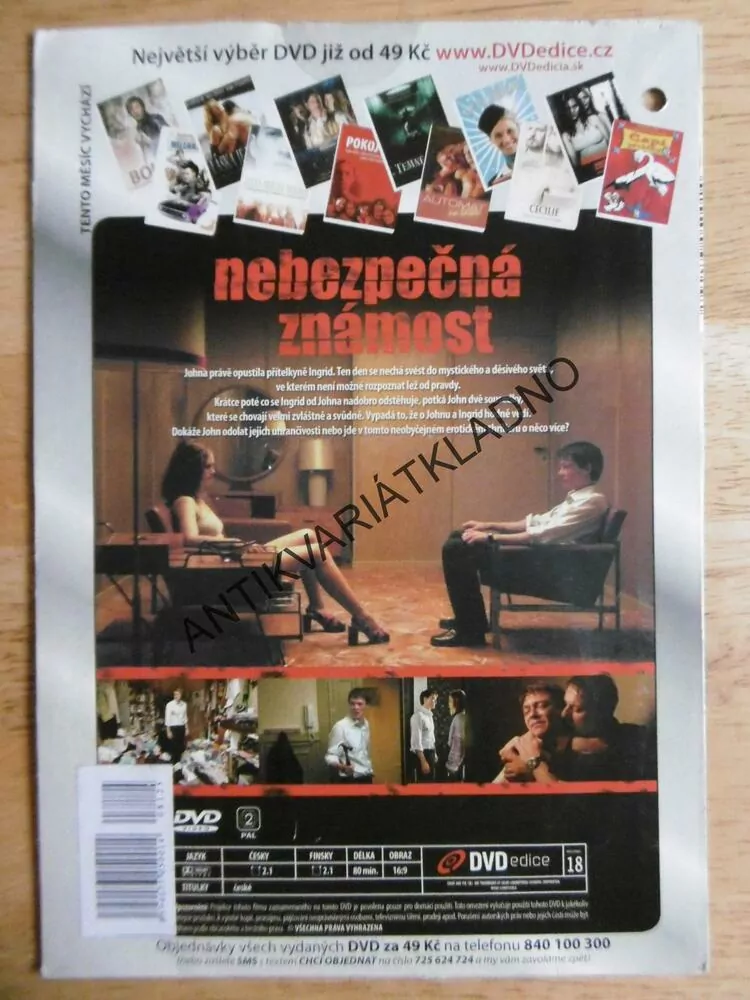 NEBEZPEČNÁ PŘITAŽLIVOST, DVD FILM 