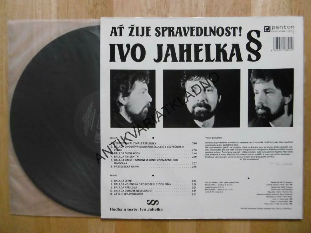 AŤ ŽIJE SPRAVEDLNOST, IVO JAHELKA, LP