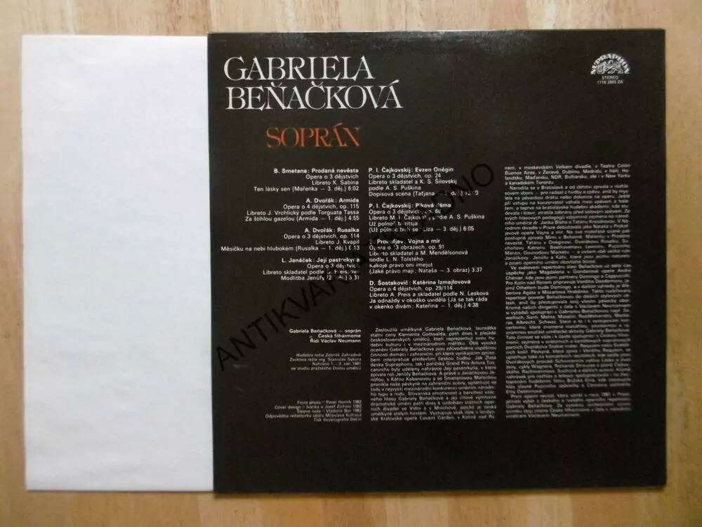GABRIELA BEŇAČKOVÁ, SMETANA, DVOŘÁK, JANÁČEK, ČAJKOVSKIJ AJ.