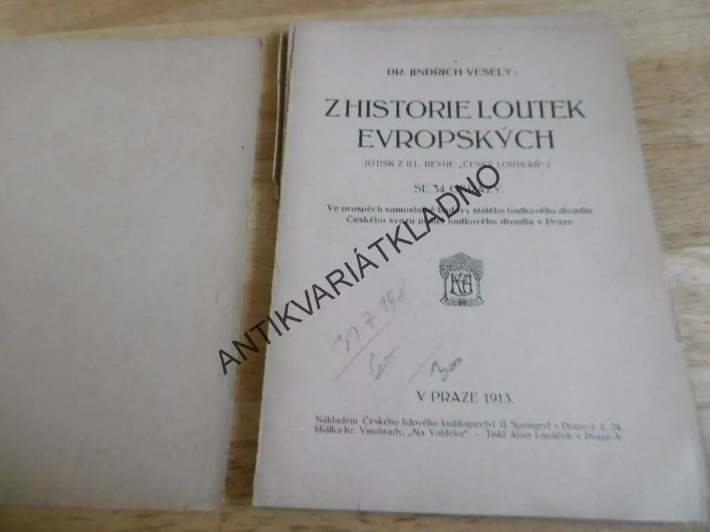 Z HISTORIE LOUTEK EVROPSKÝCH, JINDŘICH VESELÝ