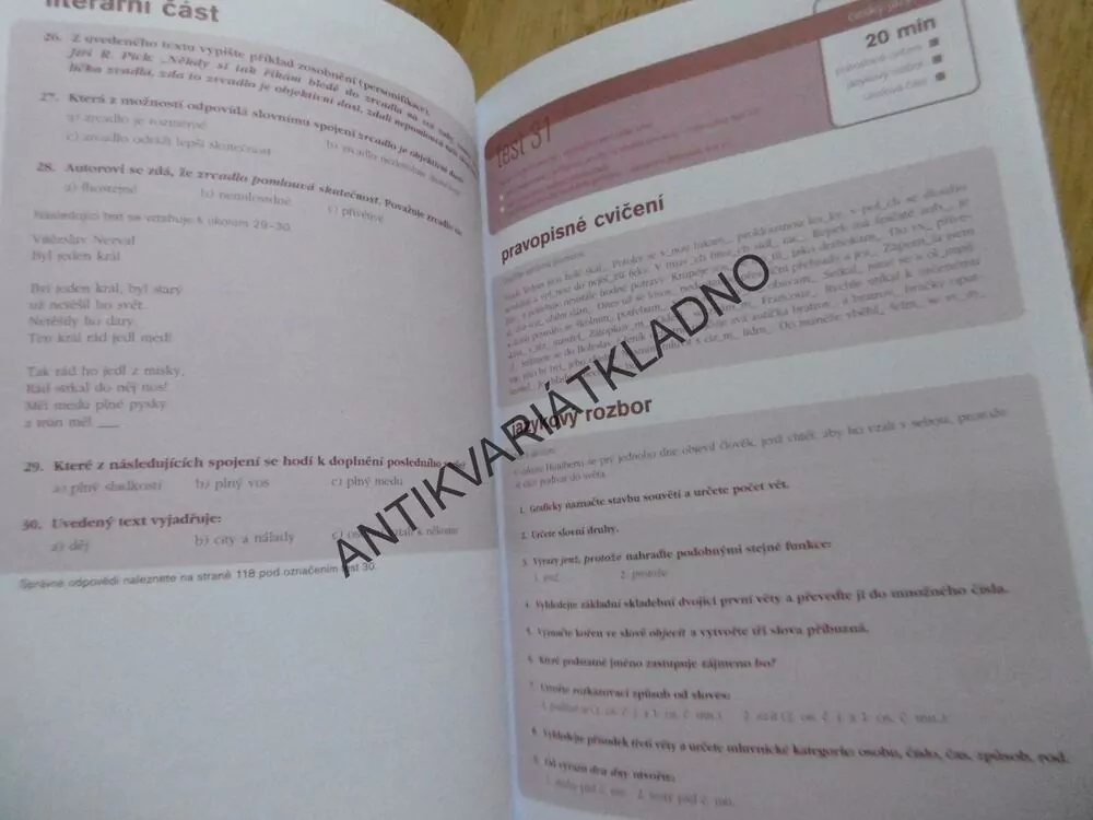 PŘIJÍMACÍ ZKOUŠKY NA VÍCELETÁ GYMNÁZIA ČESKÝ JAZYK, 