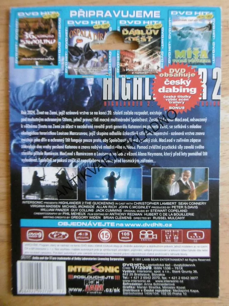 HIGHLANDER 2., DVD FILM