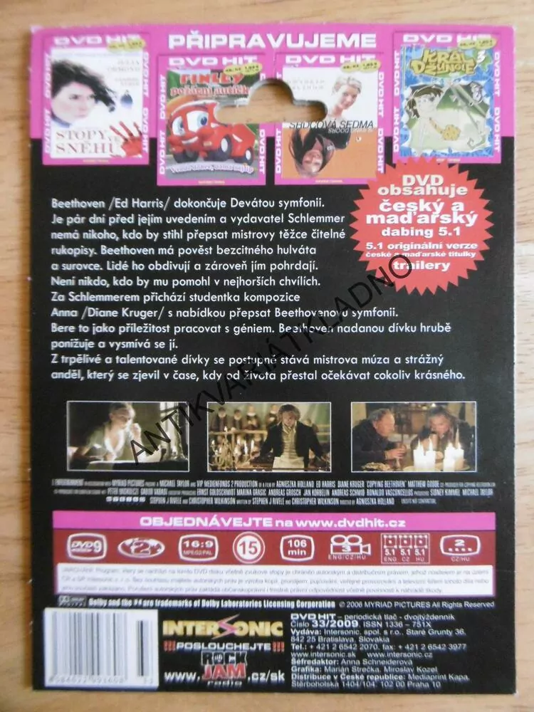 VE STÍNU BEETHOVENA, DVD FILM