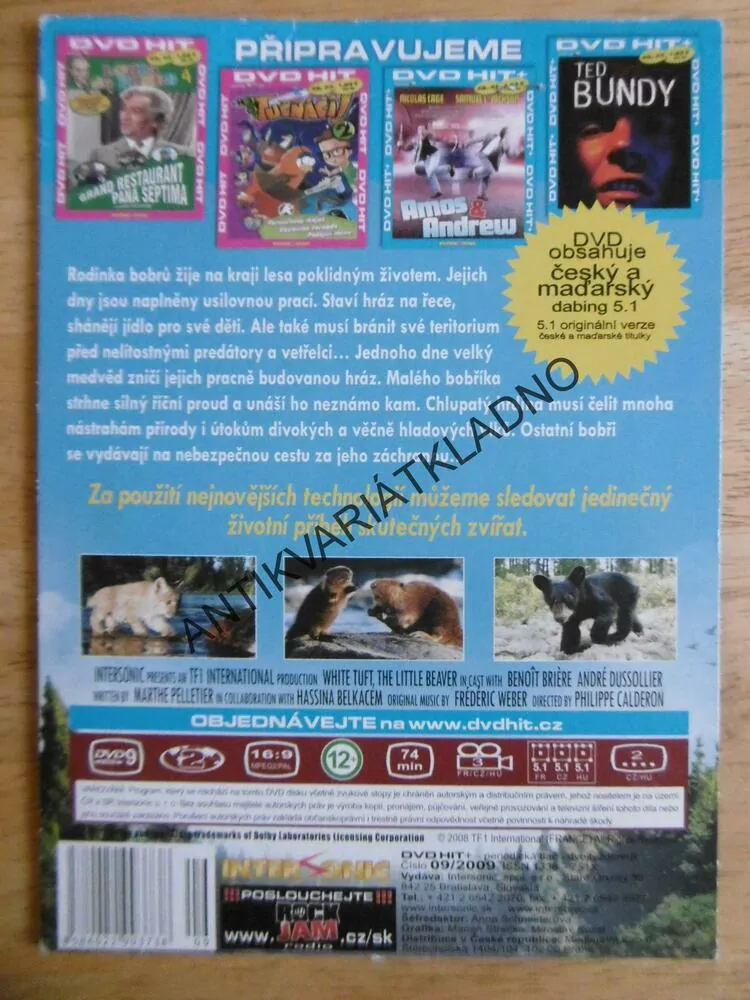 BOBŘI, CESTA DIVOČINOU, DVD FILM