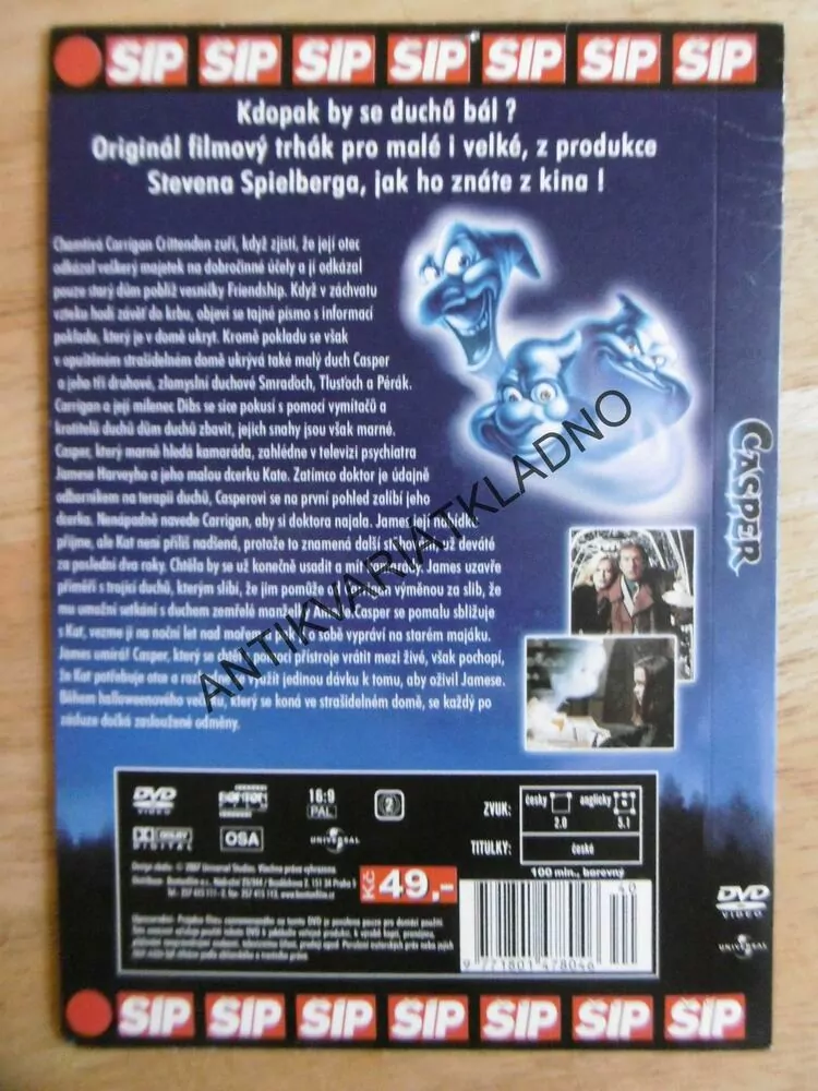 CASPER, DVD FILM 
