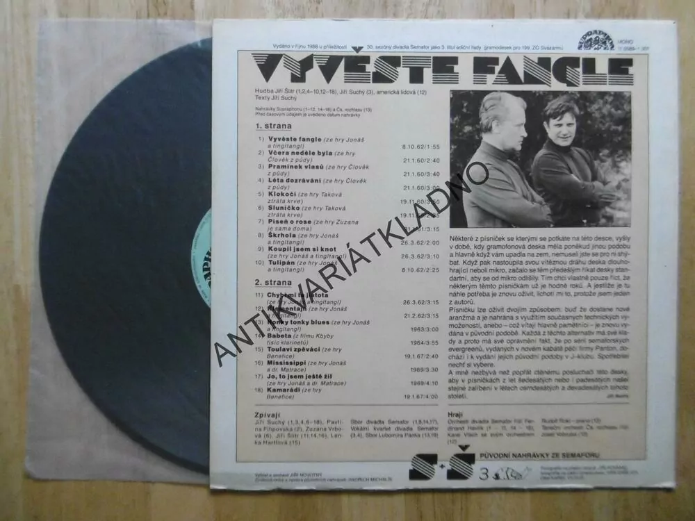 VYVĚSTE FANGLE, JIŘÍ SUCHÝ, JIŘÍ ŠLITR, SEMAFOR,