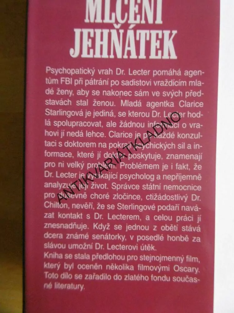MLČENÍ JEHŇÁTEK, THOMAS HARRIS, **an