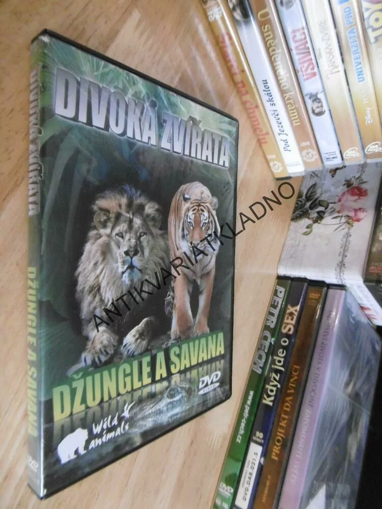 DIVOKÁ ZVÍŘATA, DŽUNGLE A SAVANA, DVD FILM DOKUMENT