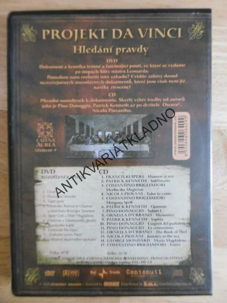 PROJEKT DA VINCI, HLEDÁNÍ PRAVDY, DVD FILM DOKUMENT + CD