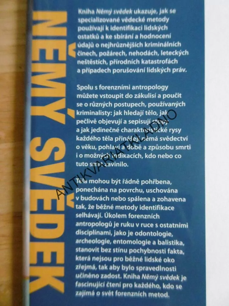 NĚMÝ SVĚDEK, VYUŽITÍ ANTROPOLOGIE PŘI ŘEŠENÍ KRIMINÁLNÍCH PŘÍPADŮ, ROXANA FERLLINI, **an