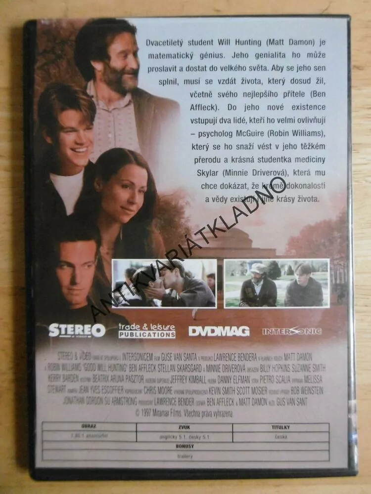 DOBRÝ WILL HUNTING, DVD FILM