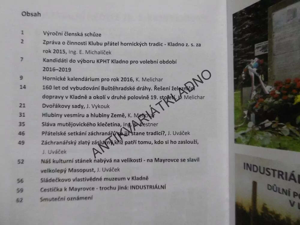 HORNICKÝ ZPRAVODAJ KLADNO 2006-2016, 10 LET, SPOLKU, HORNICTVÍ, **an