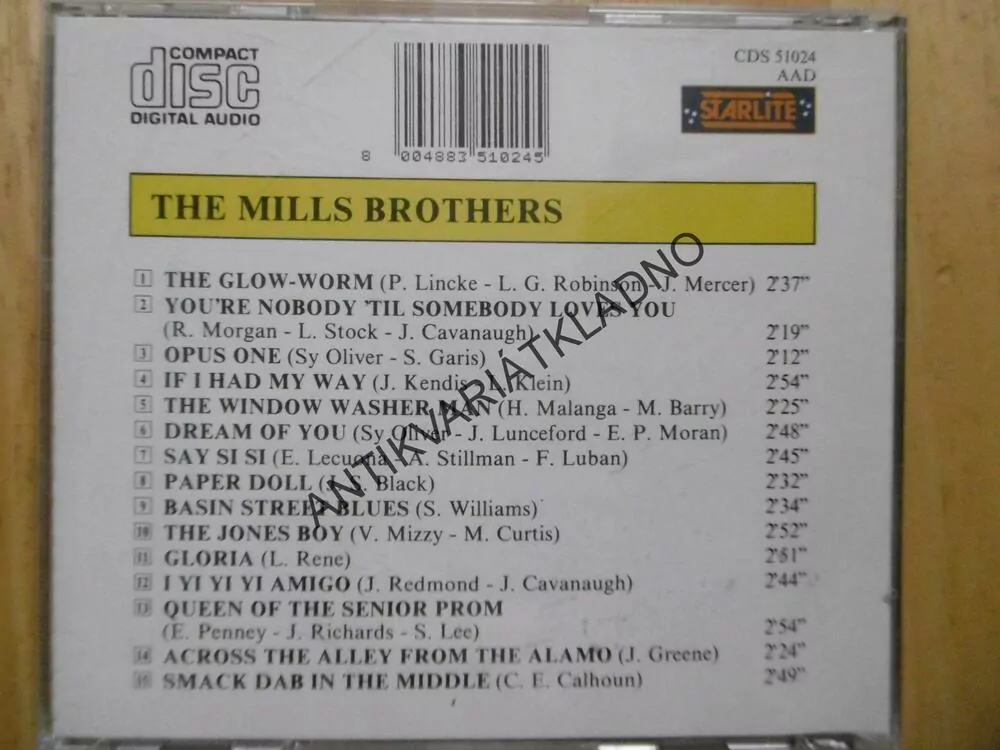 THE MILLS BROTHERS, THE GLOW WORM, , CD HUDBA