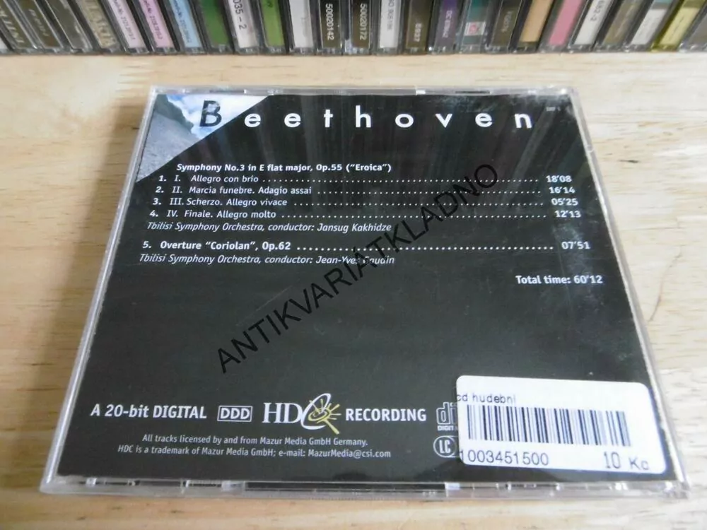 BEETHOVEN, SYMPHONY NO.3., CD HUDBA