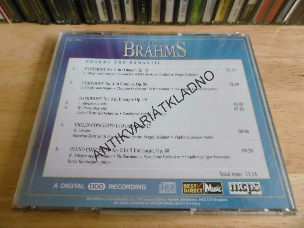BRAHMS, THE ROMANTIC, KLASSIK ZUM KUSCHELN, CD HUDBA