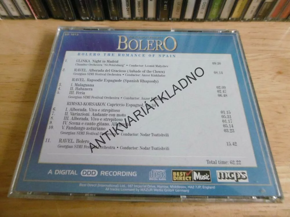 BOLERO, THE CLASSICAL ROMANTIC, KLASSIK ZUM KUSCHELN, CD HUDBA