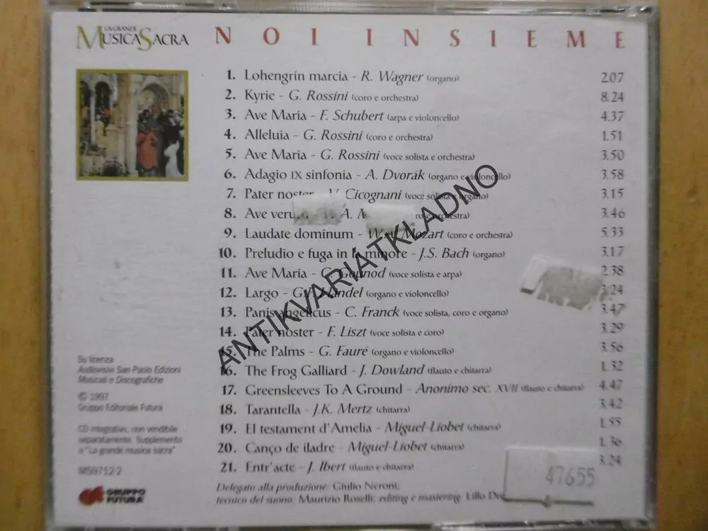 LA GRANDE MUSICA SACRA, NOI INSIEME, CD HUDBA