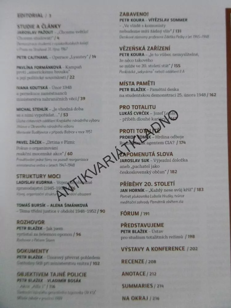 PAMĚŤ A DĚJINY, 01/2008, VČETNĚ CD
