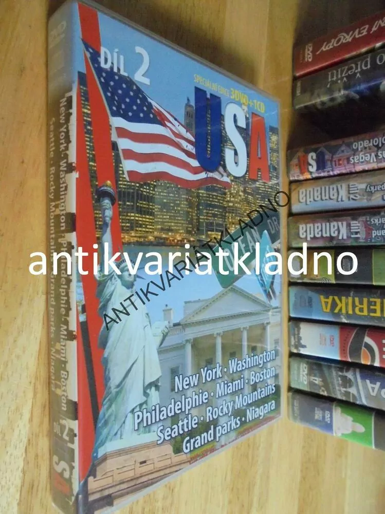 DVD DOKUMENT- USA, AMERIKA 2., 3 DVD + 1 CD HUDBA