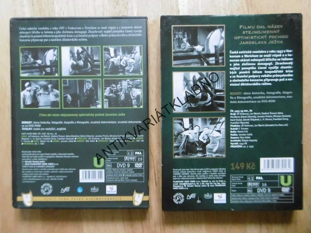 SVĚT PATŘÍ NÁM, VOSKOVEC, WERICH, DVD FILM ČR