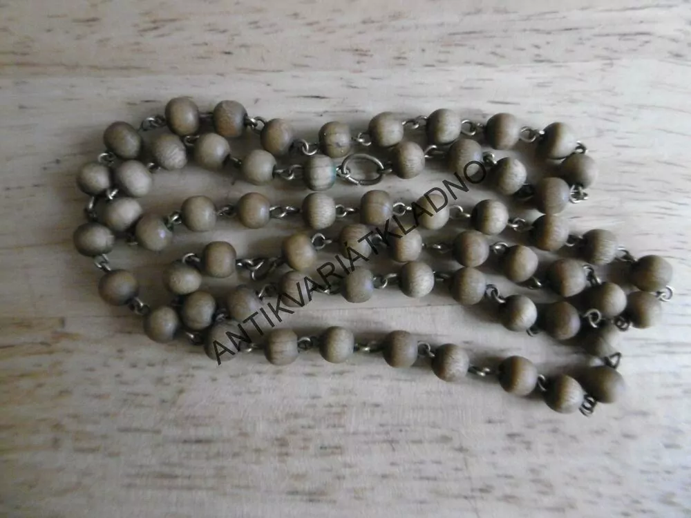 DŘEVĚNÉ KORÁLKY NA KRK, ŠPERK, NÁHRDELNÍK, KOMPLETNÍ, 