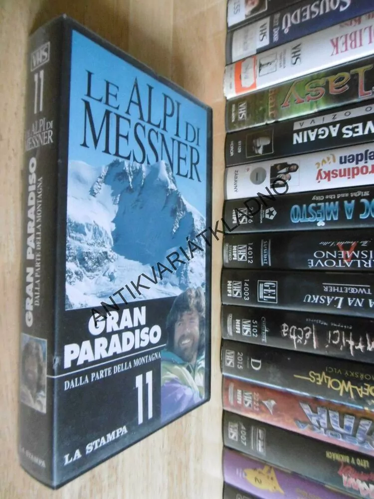 LE ALPI DI MESSNER, GRAND PARADISO, ITALSKY, VHS