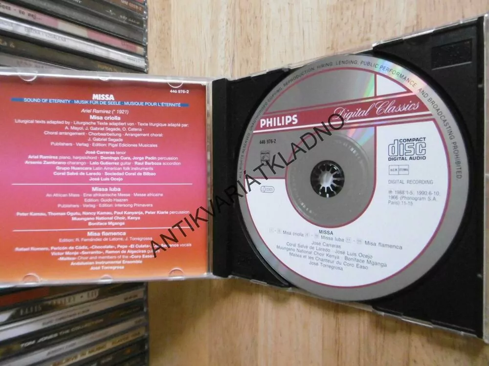 MISSA, JOSÉ CARRERAS, CD HUDBA