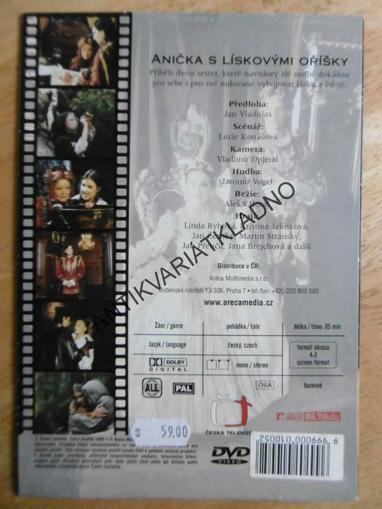 ANIČKA S LÍSKOVÝMI OŘÍŠKY, DVD FILM 