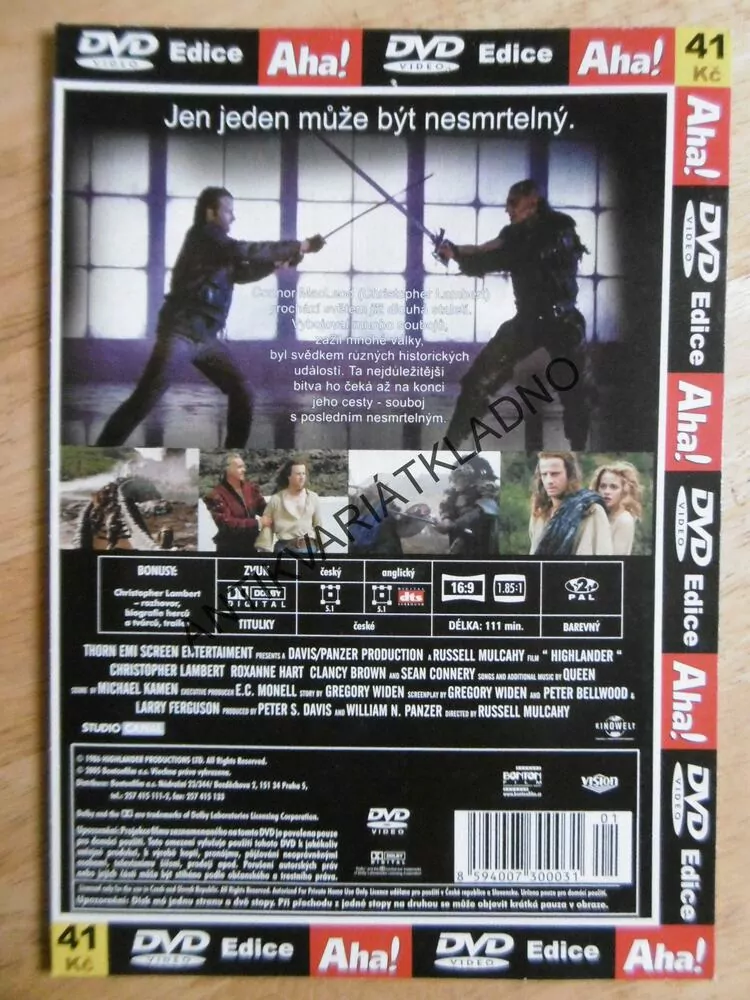 HIGHLANDER, DVD FILM 