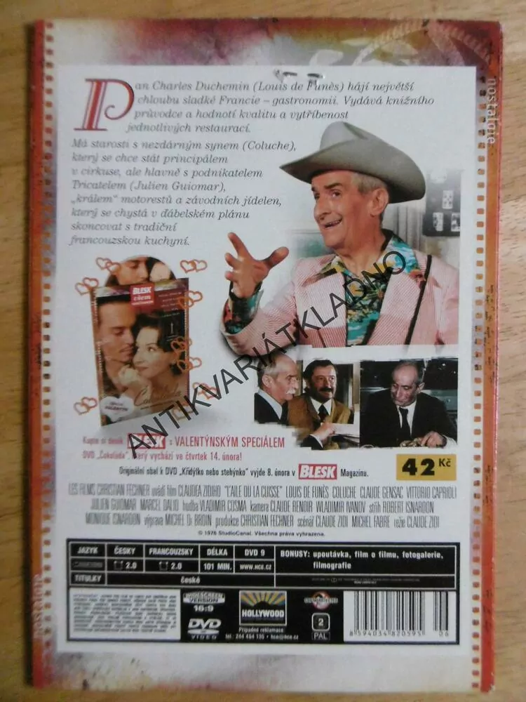 KŘIDÝLKO NEBO STEHÝNKO, DVD FILM 