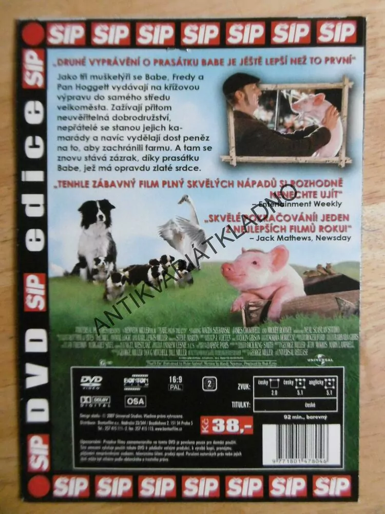 BABE PRASÁTKO VE MĚSTĚ, DVD FILM