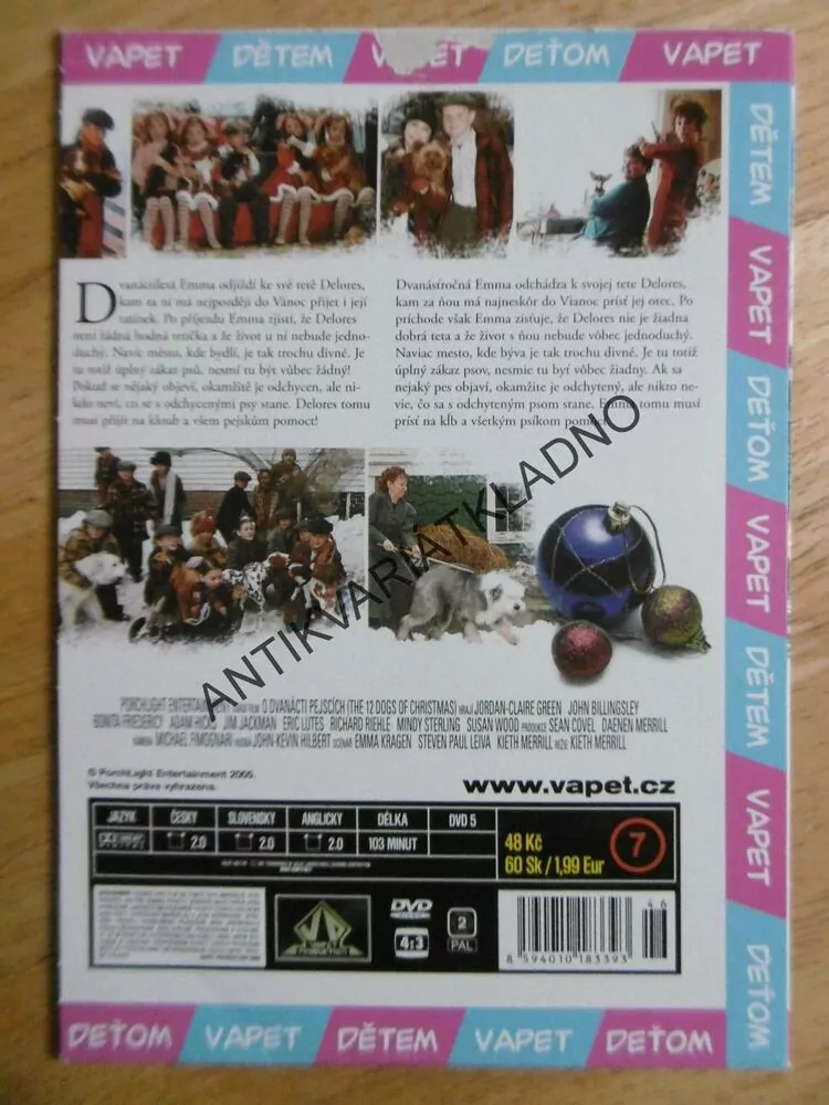 O DVANÁCTI PEJSCÍCH, DVD FILM