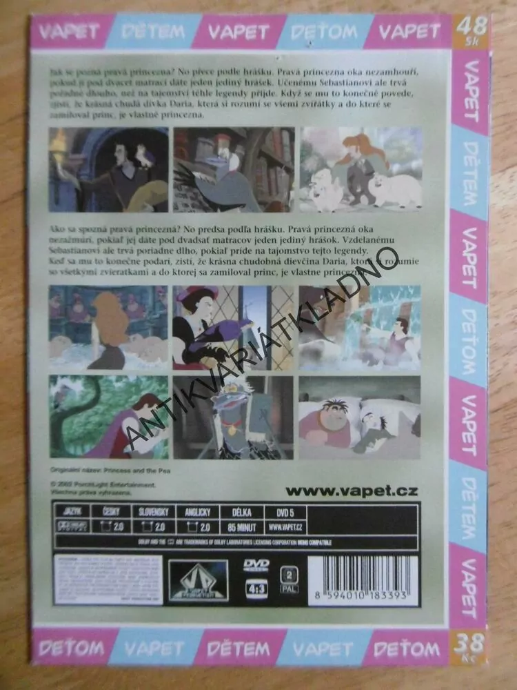 PRINCEZNA NA HRÁŠKU, DVD FILM