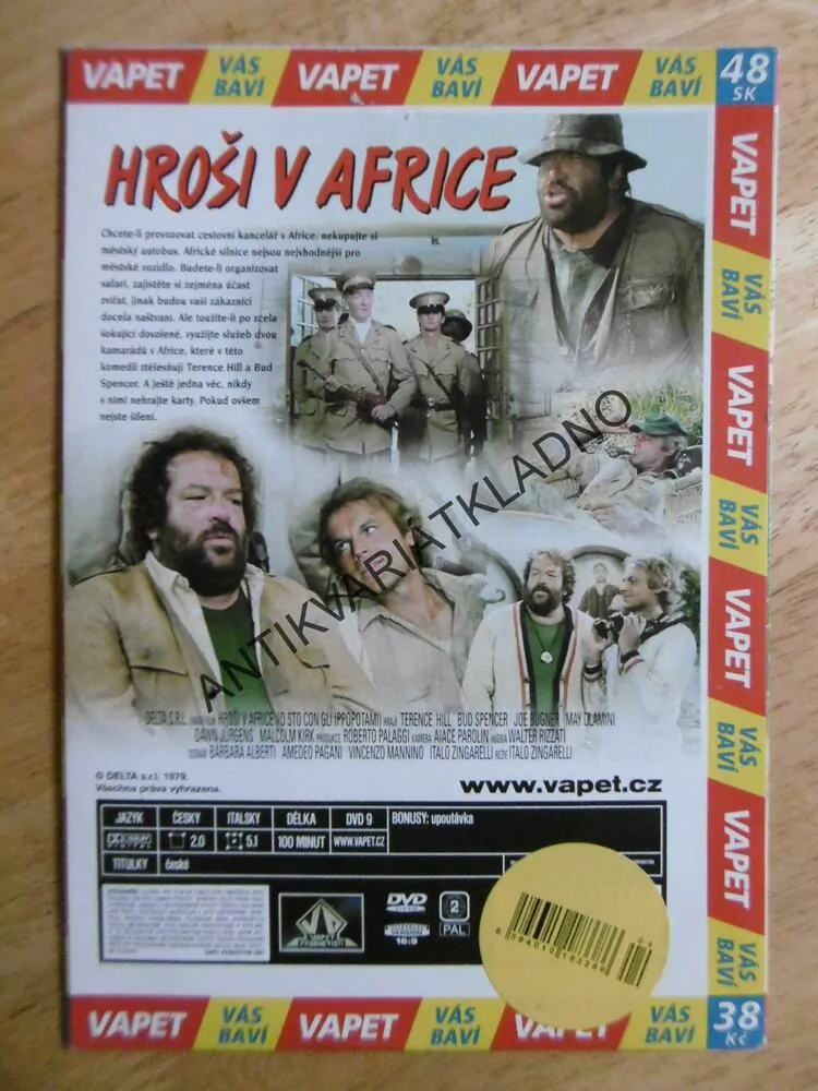 HROŠI V AFRICE, TERENCE HILL, BUD SPENCER, DVD FILM