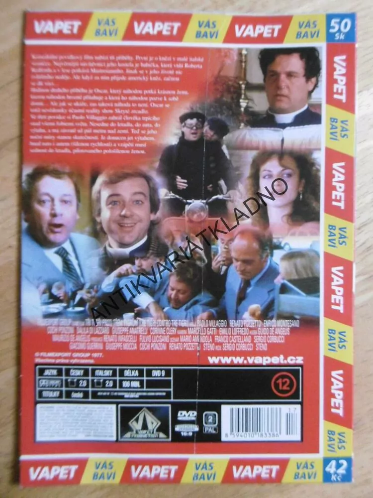 TŘI TYGŘI PROTI TŘEM TYGRŮM, DVD FILM