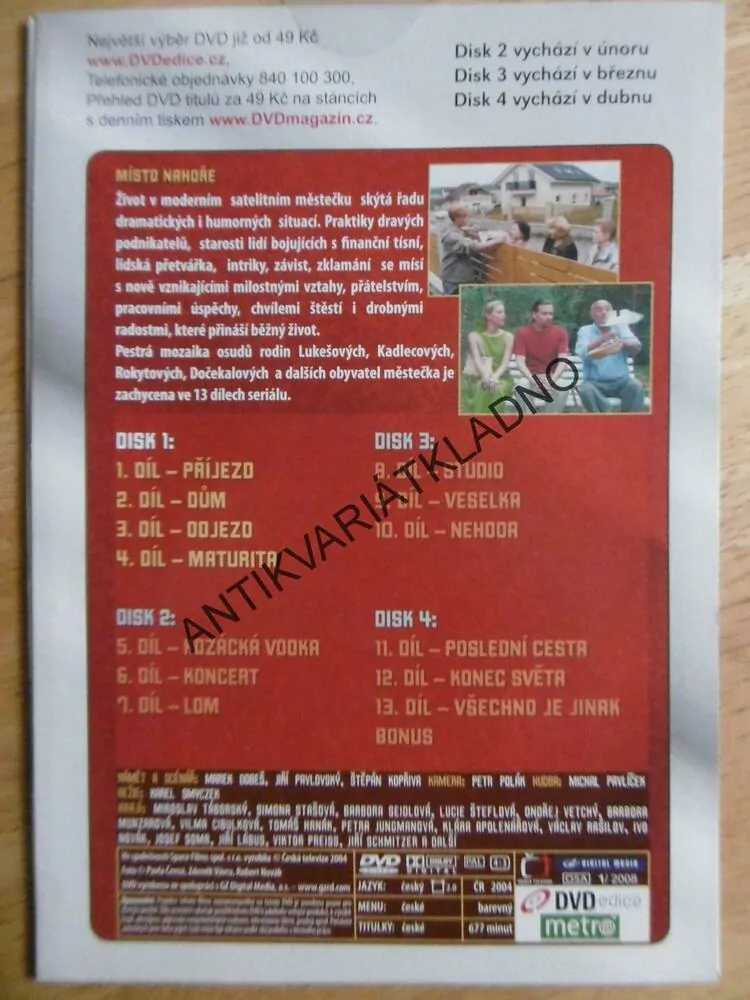 MÍSTO NAHOŘE, DVD FILM