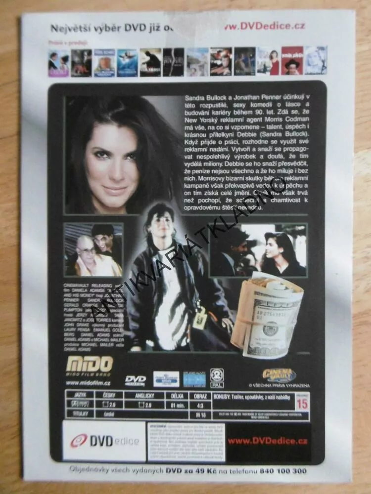 RYCHLE V BALÍKU, SANDRA BULLOCK, DVD FILM