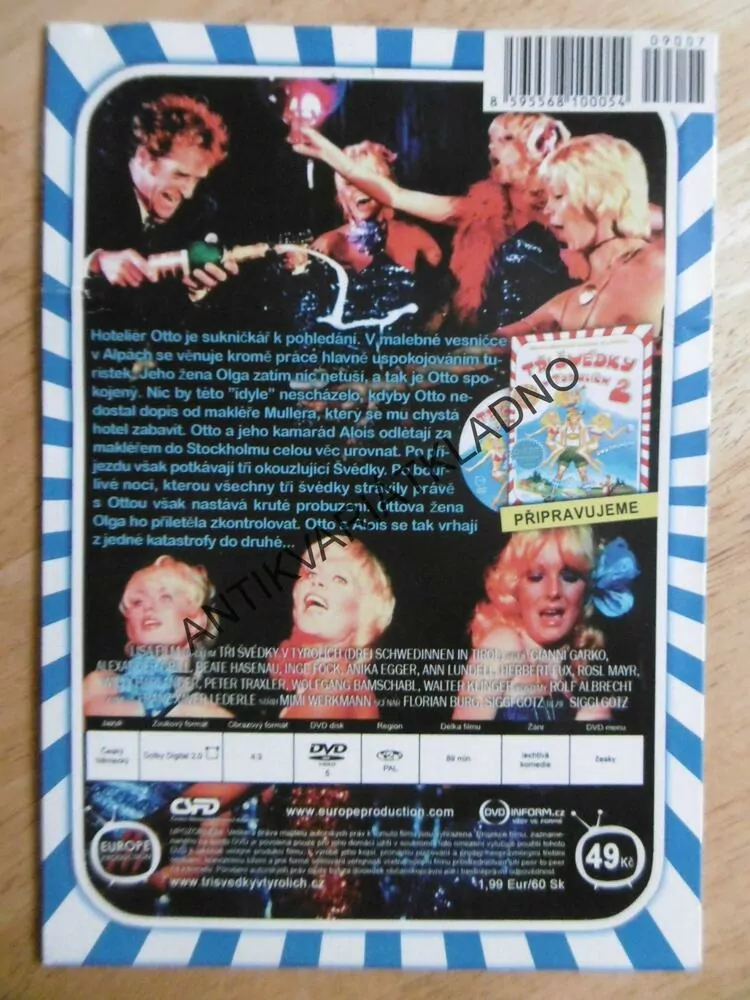 TŘI ŠVÉDKY V TYROLÍCH,  DVD FILM 