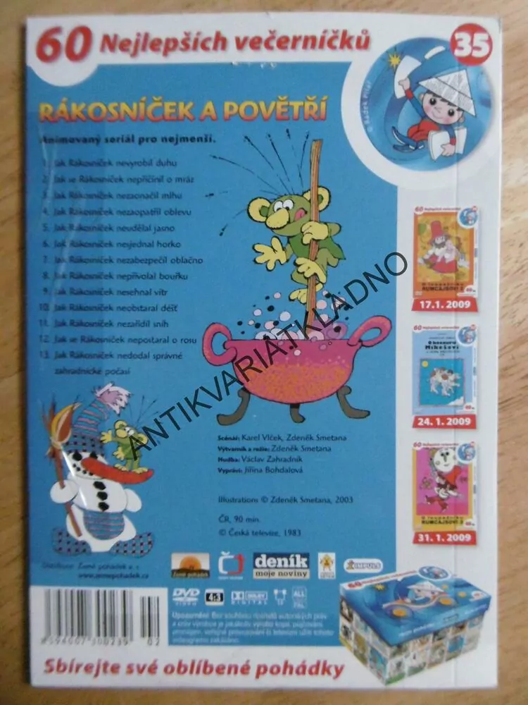 RÁKOSNÍČEK A POVĚTŘÍ, DVD FILM 