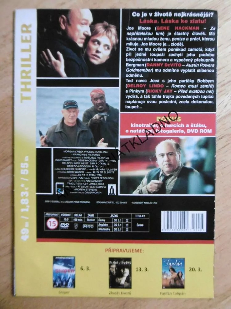 POSLEDNÍ LOUPEŽ, DVD FILM 
