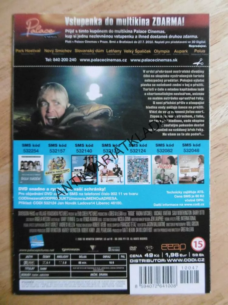 KROKODÝL, NÁVRAT DO KRVAVÉ LAGUNY, DVD FILM