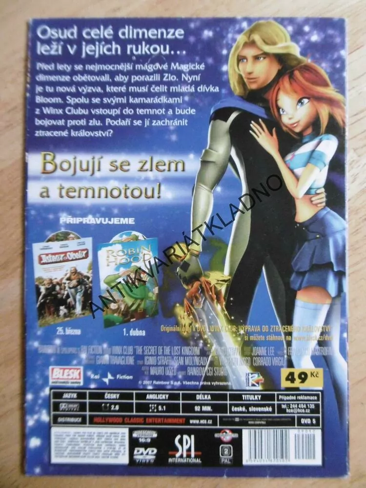 WINX CLUB, VÝPRAVA DO ZTRACENÉHO KRÁLOVSTVÍ, DVD FILM