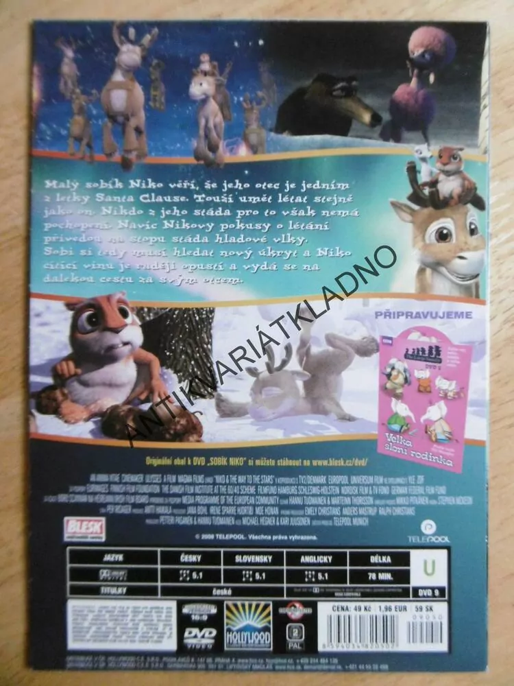 SOBÍK NIKO SPLNĚNÁ PŘÁNÍ, DVD FILM