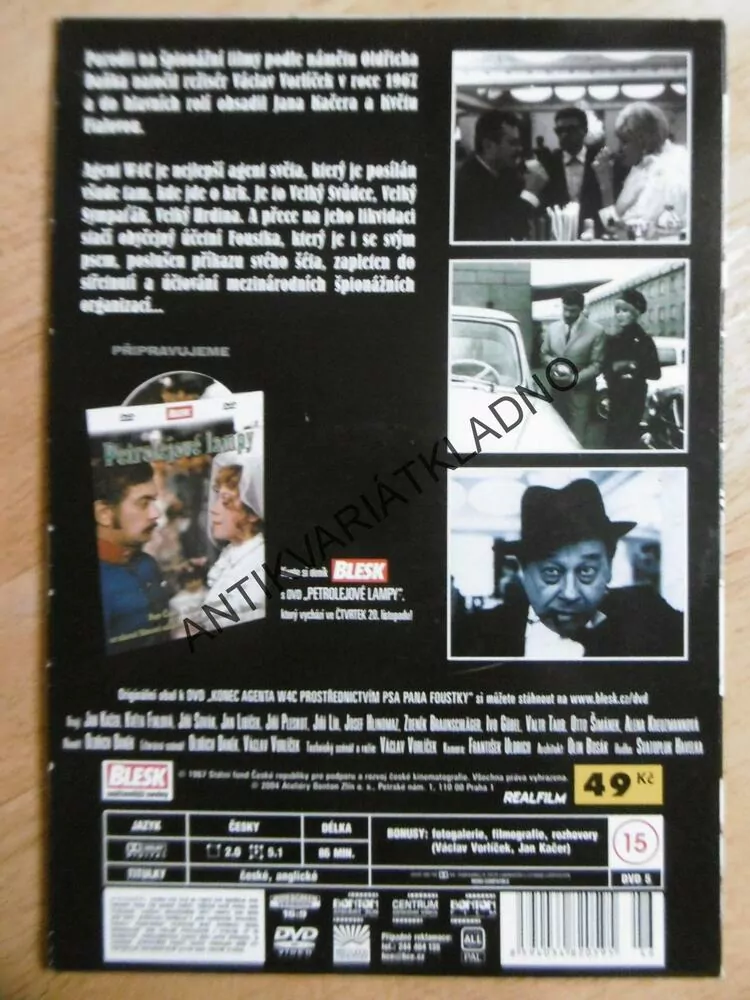 KONEC AGENTA W4C, DVD FILM