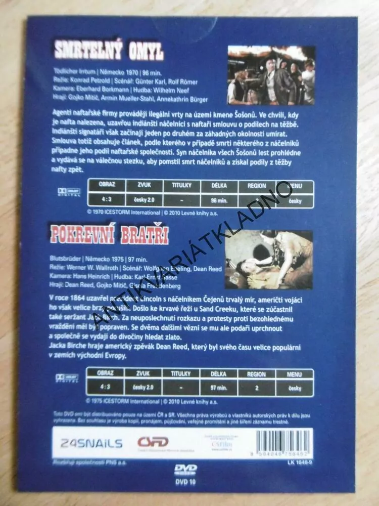 POKREVNÍ BRATŘI, SMRTELNÝ OMYL, DVD FILM