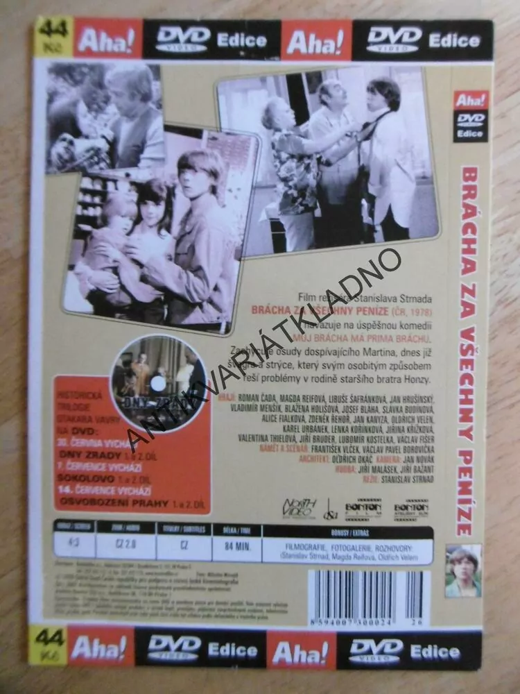 BRÁCHA ZA VŠECHNY PENÍZE, DVD FILM
