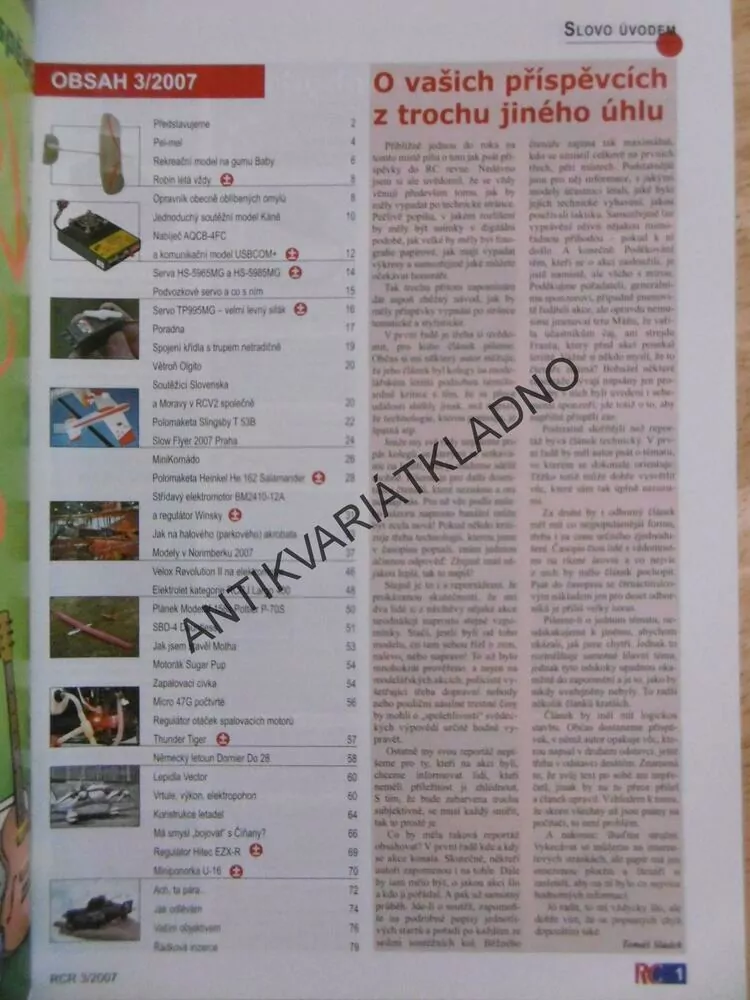 ČASOPIS RC REVUE 3/2007