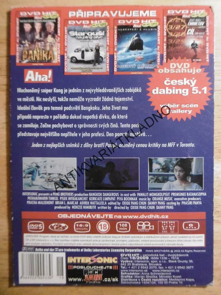ZABIJÁK Z BANGKOKU, DVD FILM