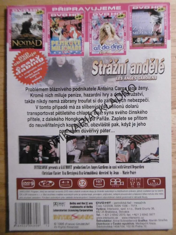 STRÁŽNÍ ANDĚLÉ, DVD FILM