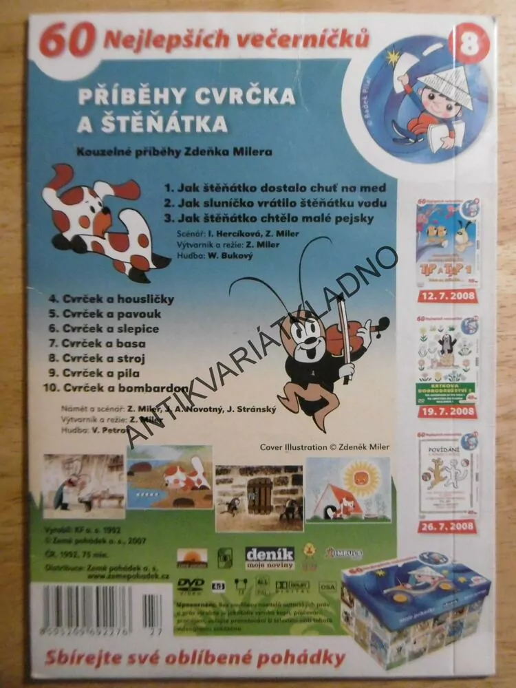 PŘÍBĚHY CVRČKA A ŠŤĚNÁTKA, DVD FILM 